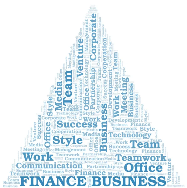 Finanzen Business Word Cloud. Collage nur mit Text. — Stockvektor