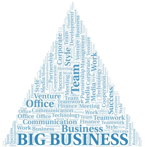 Big Business word cloud. Collage made with text only. — Stock Vector