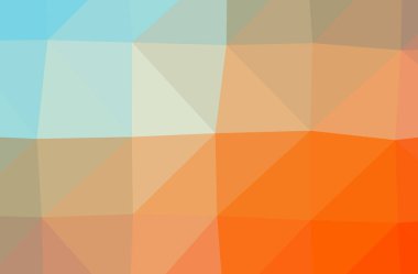 İllüstrasyon soyut mavi, turuncu yatay düşük Poli arka plan. Güzel çokgen tasarım deseni. 