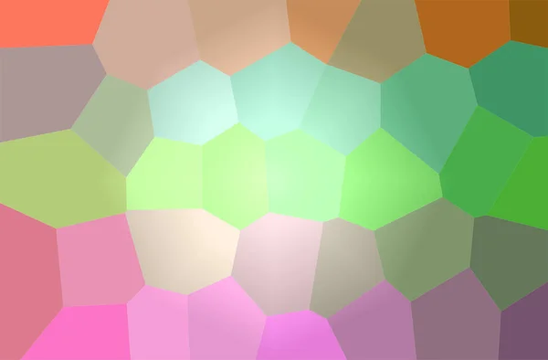 Abstract illustration of green, pink, red Giant Hexagon background — Stock Photo, Image