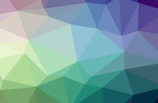 Ilustración de fondo polivinílico bajo horizontal abstracto azul y verde. Hermoso patrón de diseño polígono . —  Fotos de Stock