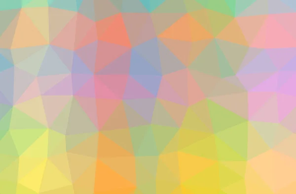 Illustratie van abstracte groen, oranje, gele horizontale laag poly achtergrond. Mooie veelhoek ontwerppatroon. — Stockfoto