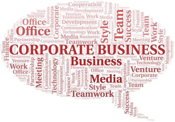 Corporate Business Word Cloud. Collage nur mit Text. — Stockvektor