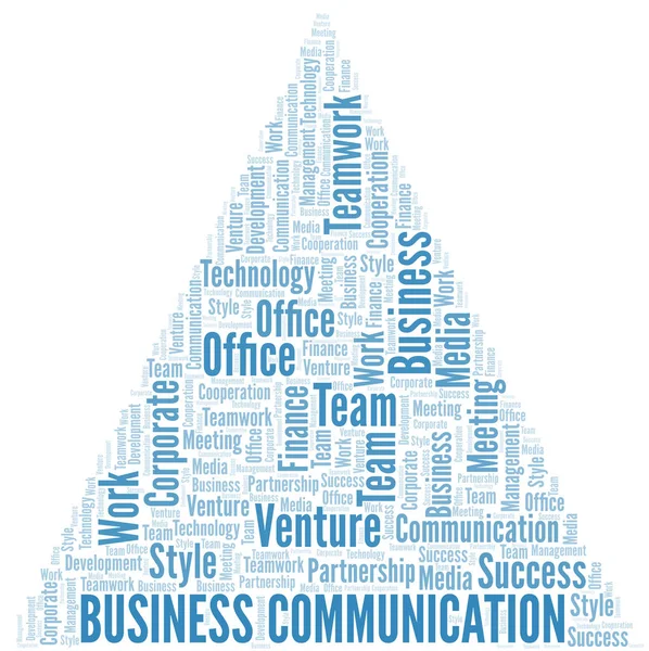 Business Communication word cloud. Collage made with text only. — Stock Vector