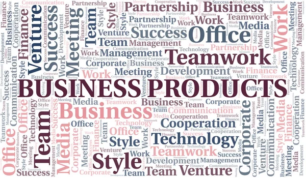 Business Products word cloud. Collage made with text only. — Stock Vector