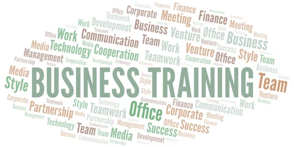 Business Training word cloud. Collage réalisé uniquement avec du texte . — Image vectorielle