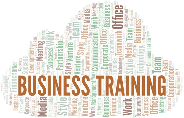 Business Training Word Cloud. Collage nur mit Text. — Stockvektor