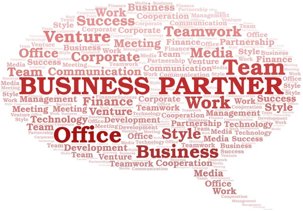 Business Partner Word Cloud. Collage gemaakt met alleen tekst. — Stockvector