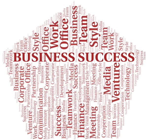 Business Success word cloud. Collage réalisé uniquement avec du texte . — Image vectorielle