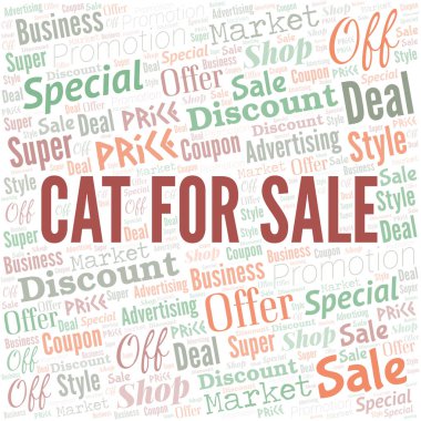 Kedi Satılık kelime bulut. Metin Ile yapılan wordcloud.