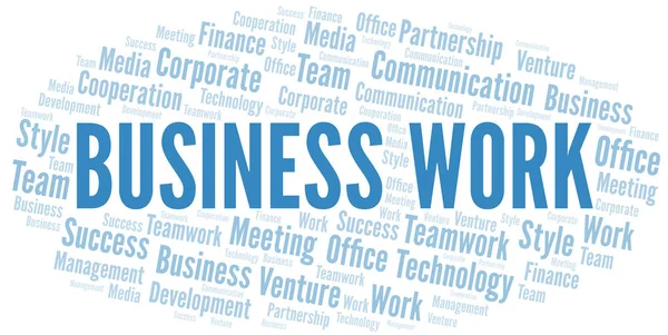 Business Work Word Cloud. Collage nur mit Text. — Stockvektor