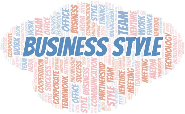 Nuage de mots Business Style. Collage réalisé uniquement avec du texte . — Image vectorielle