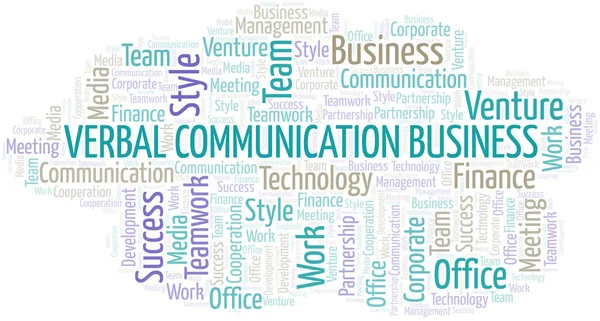 Verbale communicatie Business Word Cloud. Collage gemaakt met alleen tekst. — Stockvector