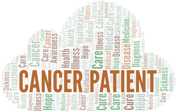 Cancer Patient word cloud. Vector made with text only. — Stock Vector