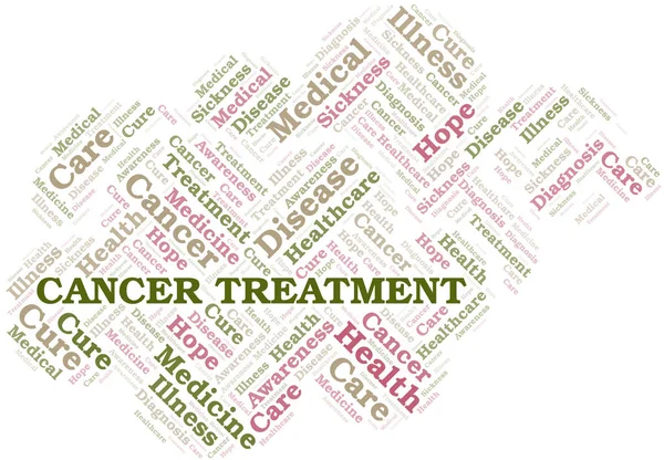 Cancer Treatment word cloud. Vector made with text only. — Stock Vector