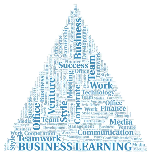 Business Learning Word Cloud. Collage gemaakt met alleen tekst. — Stockvector