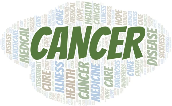 Cancer Word Cloud. Vector gemaakt met alleen tekst. — Stockvector