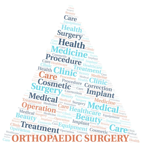Orthopédie Chirurgie mot nuage vecteur fait avec du texte seulement . — Image vectorielle