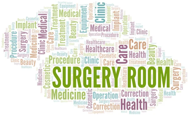 Cirurgia Vetor de nuvem de palavra em sala feito apenas com texto . — Vetor de Stock