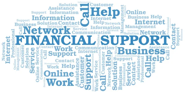 Financial Support word cloud vector made with text only. — Stock Vector