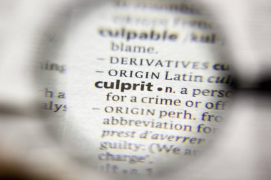 Sözlükteki Sözcük veya Sözcük Suçlu.