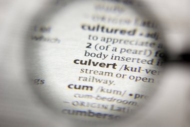 Sözlükteki kelime veya tümcecik Culvert.