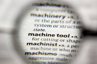 Sözlükteki sözcük veya tümcecik Makine aracı.