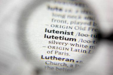 Sözlükte Lutetium sözcüğü veya tümceciği.