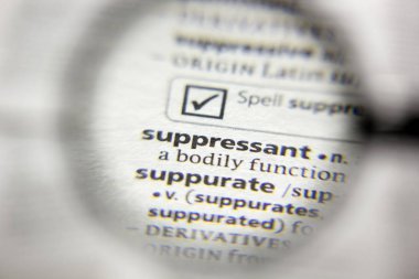 Sözlükteki Sözcük veya Tümcecik Bastırıcı.