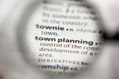 Sözlükte şehir planlaması sözcüğü veya tümceciği.