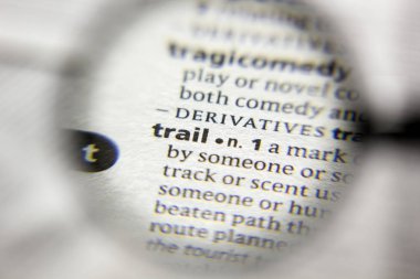 Sözlükteki sözcük veya tümcecik Trail.