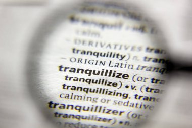Sözlükte Tranquillize sözcüğü veya tümceciği.