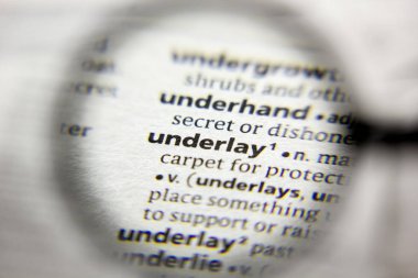 Sözlükteki altlık sözcüğü veya tümceciği.