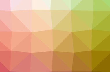 Soyut yeşil, turuncu, sarı yatay düşük Poli arka plan resmi. Güzel çokgen tasarım deseni. 