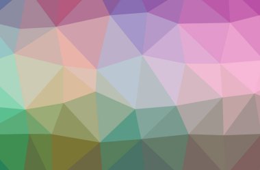 İllüstrasyon soyut mavi, yeşil, pembe, kırmızı yatay düşük Poli arka plan. Güzel çokgen tasarım deseni. 