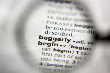 Sözlükte dilencilik kelimesi veya deyimi.