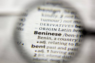 Sözlükteki Beninese sözcüğü veya tümceciği.