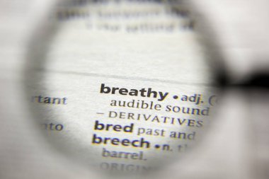 Sözlükteki sözcük veya sözcük Breathy.
