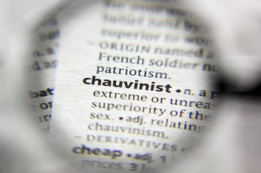 Sözlükte şovenist sözcüğü veya deyimi.