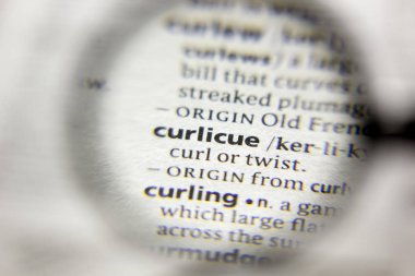 Sözlükteki curlicue sözcüğü veya tümceciği.