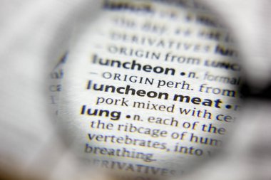 Sözlükte kelime veya ifade Luncheon et.