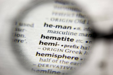 Sözlükteki hematit sözcüğü veya tümceciği.