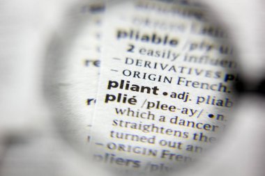 Sözlükteki Pliant sözcüğü veya tümceciği.