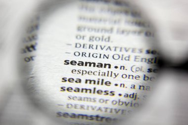 Sözlükteki sözcük veya sözcük Seaman.