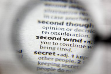 Sözlükteki sözcük veya tümcecik İkinci rüzgar.