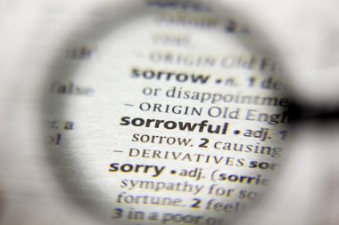 Sözlükte Sorrowful sözcüğü veya tümcesi.