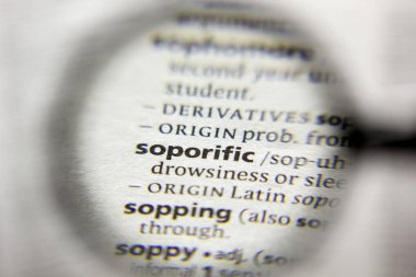 Sözlükteki sözcük veya sözcük Soporific.