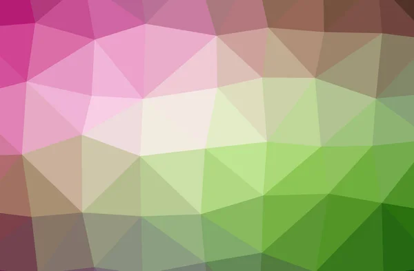 Illustrazione di astratto verde orizzontale basso poli sfondo. Bellissimo modello di design poligonale . — Foto Stock