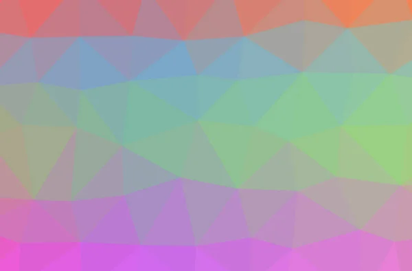 일러스트 레이 션의 추상 녹색, 분홍색, 보라색, 빨간색 가로 낮은 폴 리 배경. 아름 다운 다각형 디자인 패턴. — 스톡 사진