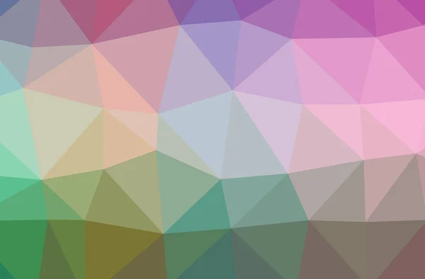 Illustration von abstrakten blauen, grünen, rosa, roten horizontalen Low-Poly-Hintergrund. schönes Polygon-Muster. — Stockfoto